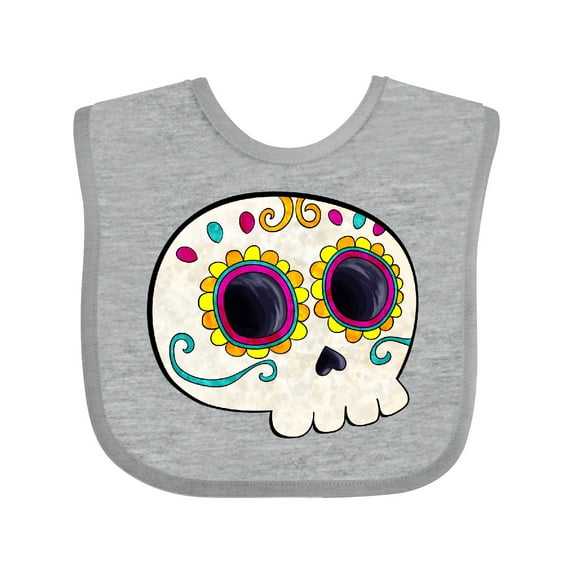 Inktastic Cute Sugar Skull for Day of the Dead Boys or Girls Baby Bib