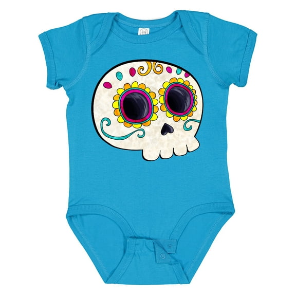 Inktastic Cute Sugar Skull for Day of the Dead Boys or Girls Baby Bodysuit