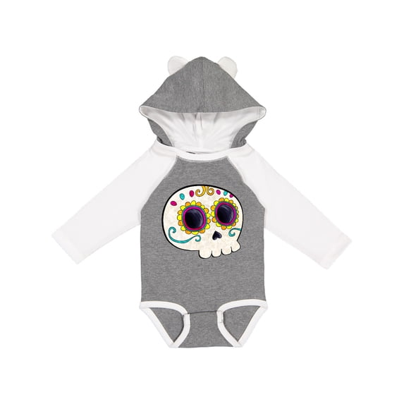 Inktastic Cute Sugar Skull for Day of the Dead Boys or Girls Long Sleeve Baby Bodysuit