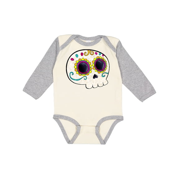 Inktastic Cute Sugar Skull for Day of the Dead Boys or Girls Long Sleeve Baby Bodysuit