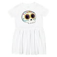 thumbnail image 1 of Inktastic Cute Sugar Skull for Day of the Dead Girls Toddler Dress, 1 of 5