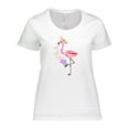 thumbnail image 1 of Inktastic Cute Summer Flamingo Women's Plus Size T-Shirt, 1 of 5