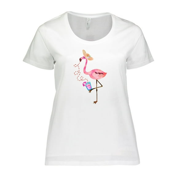 Inktastic Cute Summer Flamingo Women's Plus Size T-Shirt