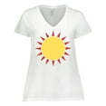 thumbnail image 1 of Inktastic Cute Sun Women's Plus Size V-Neck T-Shirt, 1 of 5