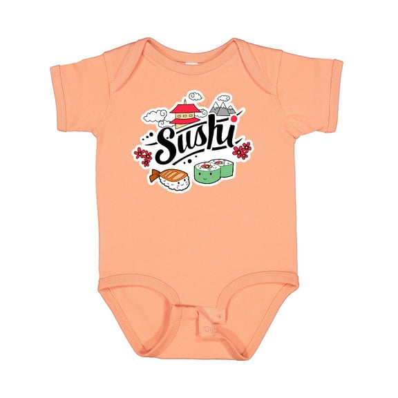 Inktastic Cute Sushi Illustration Boys or Girls Baby Bodysuit