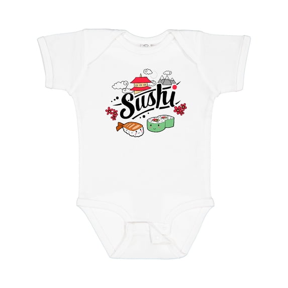 Inktastic Cute Sushi Illustration Boys or Girls Baby Bodysuit