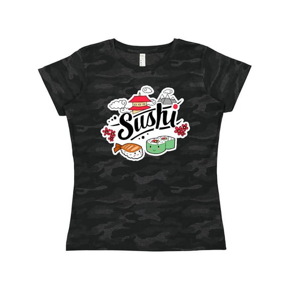Inktastic Cute Sushi Illustration Women's T-Shirt