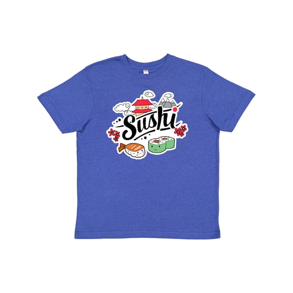 Inktastic Cute Sushi Illustration Youth T-Shirt