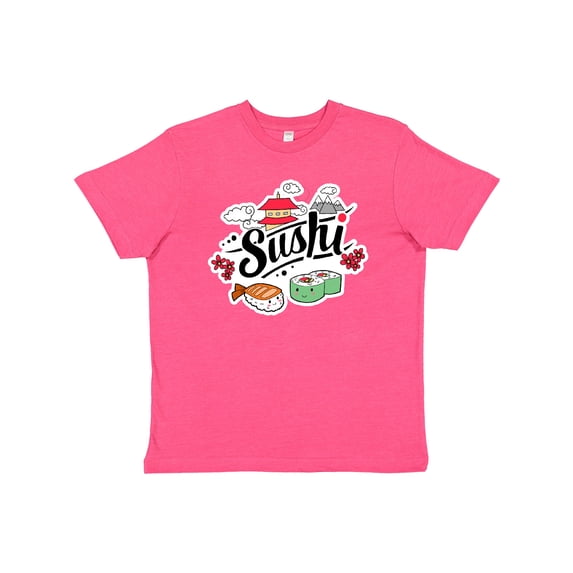 Inktastic Cute Sushi Illustration Youth T-Shirt
