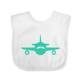 thumbnail image 1 of Inktastic Cute Teal Airplane Boys or Girls Baby Bib, 1 of 4