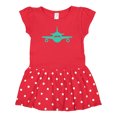 thumbnail image 1 of Inktastic Cute Teal Airplane Gift Baby Girl Dress, 1 of 4