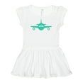 thumbnail image 1 of Inktastic Cute Teal Airplane Girls Baby Dress, 1 of 4