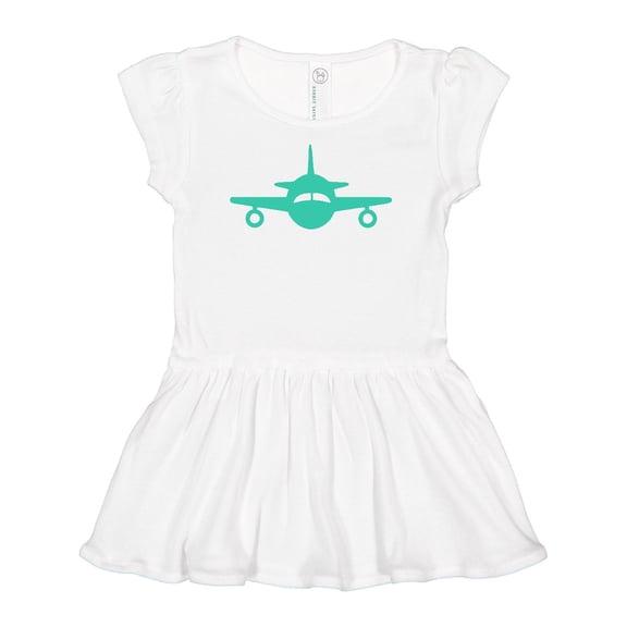 Inktastic Cute Teal Airplane Girls Baby Dress