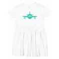 thumbnail image 1 of Inktastic Cute Teal Airplane Girls Toddler Dress, 1 of 5
