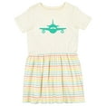 thumbnail image 1 of Inktastic Cute Teal Airplane Girls Toddler Dress, 1 of 5