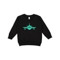 thumbnail image 1 of Inktastic Cute Teal Airplane Toddler Sweatshirt, 1 of 4