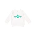 thumbnail image 1 of Inktastic Cute Teal Airplane Toddler Sweatshirt, 1 of 4