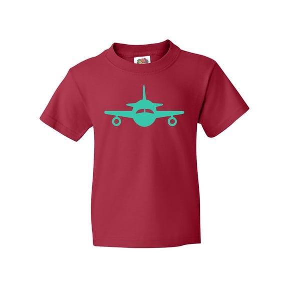 Inktastic Cute Teal Airplane Youth T-Shirt