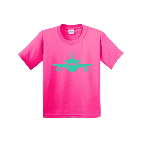 Inktastic Cute Teal Airplane Youth T-Shirt