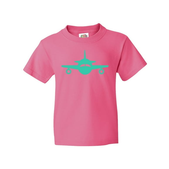 Inktastic Cute Teal Airplane Youth T-Shirt