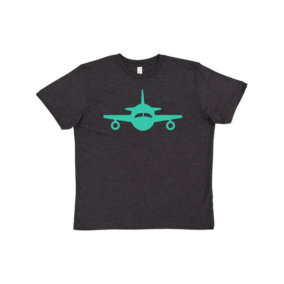 Inktastic Cute Teal Airplane Youth T-Shirt