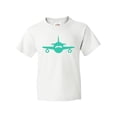 thumbnail image 1 of Inktastic Cute Teal Airplane Youth T-Shirt, 1 of 5
