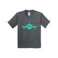 thumbnail image 1 of Inktastic Cute Teal Airplane Youth T-Shirt, 1 of 5