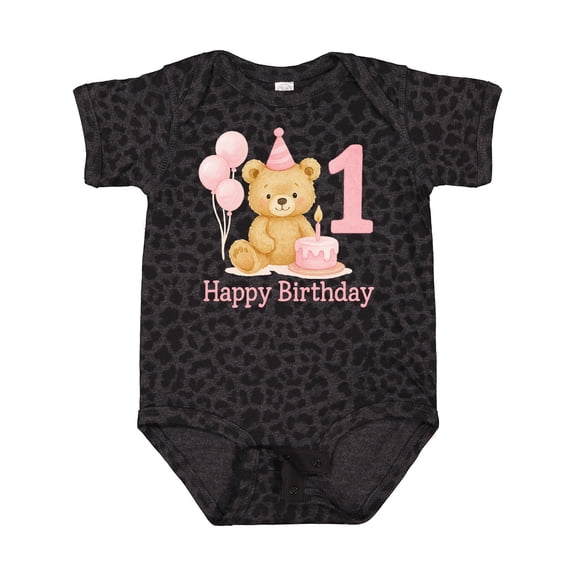 Inktastic Cute Teddy Bear 1st Birthday Party Boys or Girls Baby Bodysuit