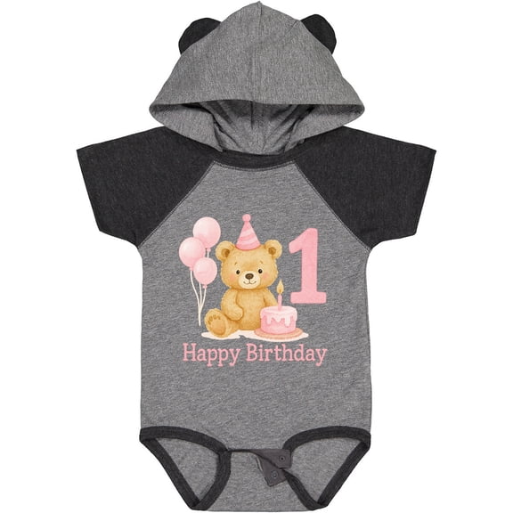 Inktastic Cute Teddy Bear 1st Birthday Party Boys or Girls Baby Bodysuit