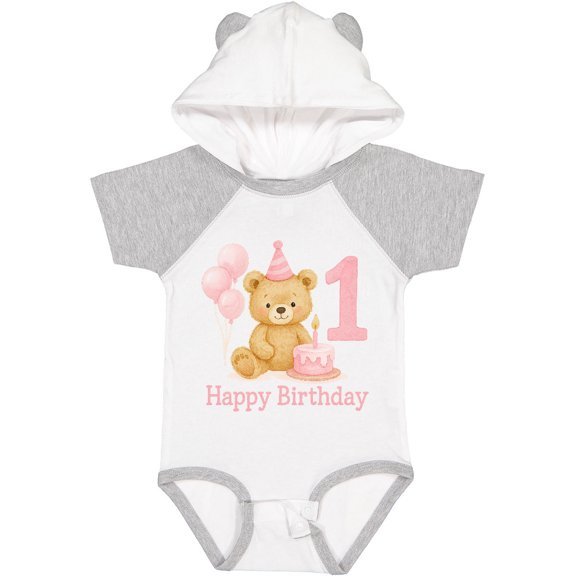 Inktastic Cute Teddy Bear 1st Birthday Party Boys or Girls Baby Bodysuit