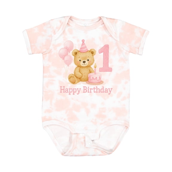 Inktastic Cute Teddy Bear 1st Birthday Party Boys or Girls Baby Bodysuit