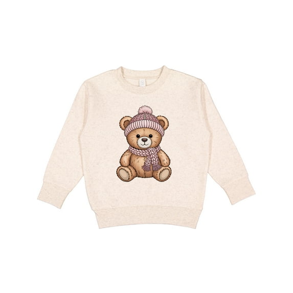 Inktastic Cute Teddy Bear Winter Scarf Hat Toddler Sweatshirt