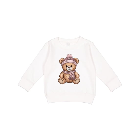 Inktastic Cute Teddy Bear Winter Scarf Hat Toddler Sweatshirt