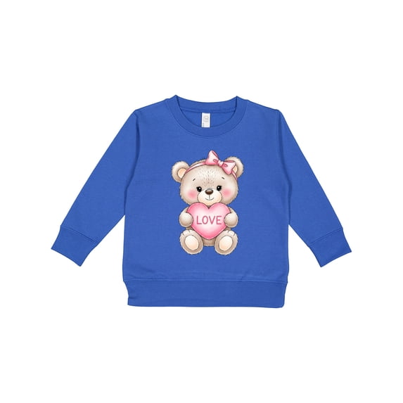 Inktastic Cute Teddy Bear with Heart Love Toddler Sweatshirt