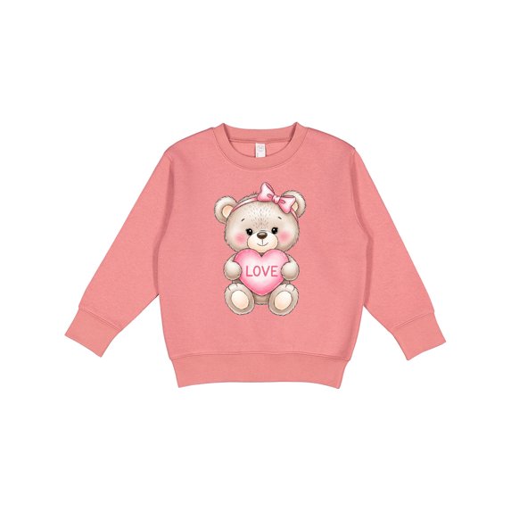 Inktastic Cute Teddy Bear with Heart Love Toddler Sweatshirt
