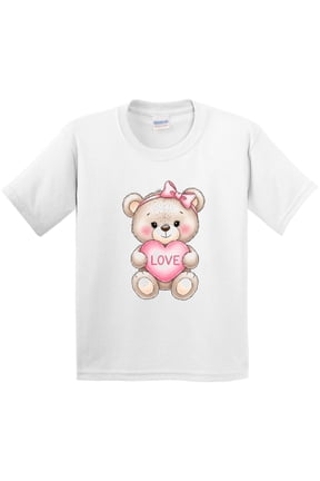 Cute Teddy Bear with Heart Love Youth T-Shirt
