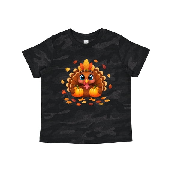 Inktastic Cute Thanksgiving Turkey Boys or Girls Toddler T-Shirt