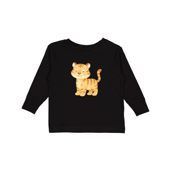 Inktastic Cute Tiger Boys or Girls Long Sleeve Toddler T-Shirt