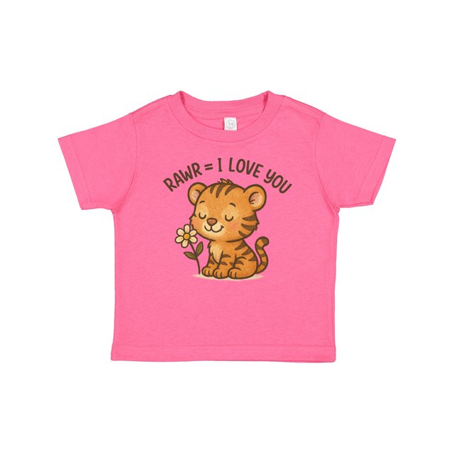 Inktastic Cute Tiger Rawr I Love You Toddler Design Boys or Girls Baby T-Shirt