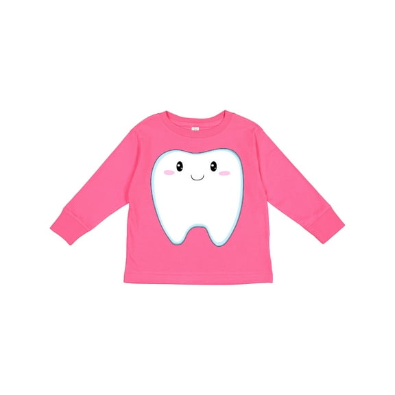Inktastic Cute Tooth Boys or Girls Long Sleeve Toddler T-Shirt