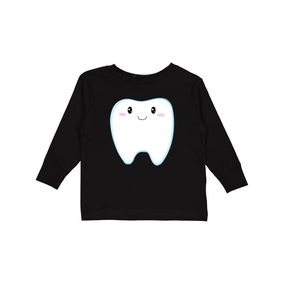 Inktastic Cute Tooth Boys or Girls Long Sleeve Toddler T-Shirt