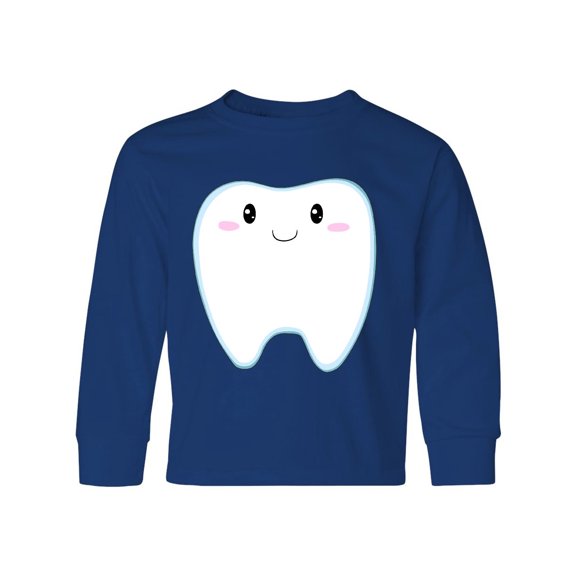 Inktastic Cute Tooth Long Sleeve Youth T-Shirt