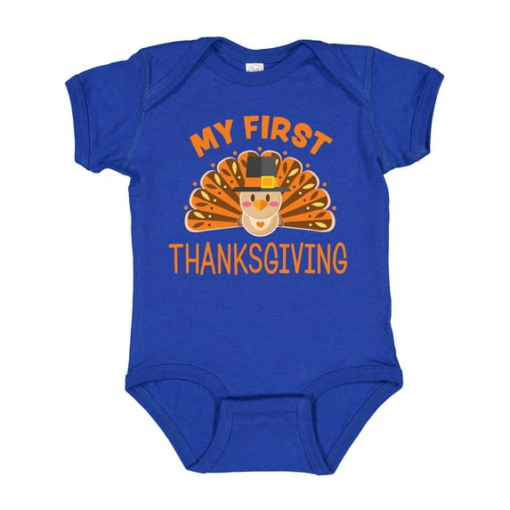 Inktastic Cute Turkey My 1st Thanksgiving Boys or Girls Baby Bodysuit