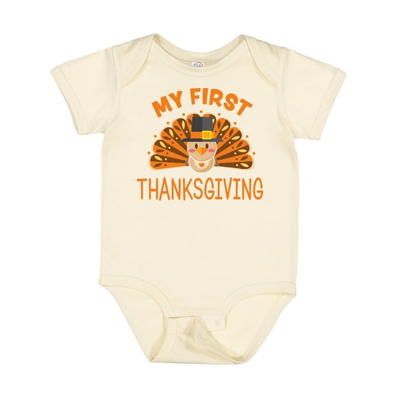 Inktastic Cute Turkey My 1st Thanksgiving Boys or Girls Baby Bodysuit