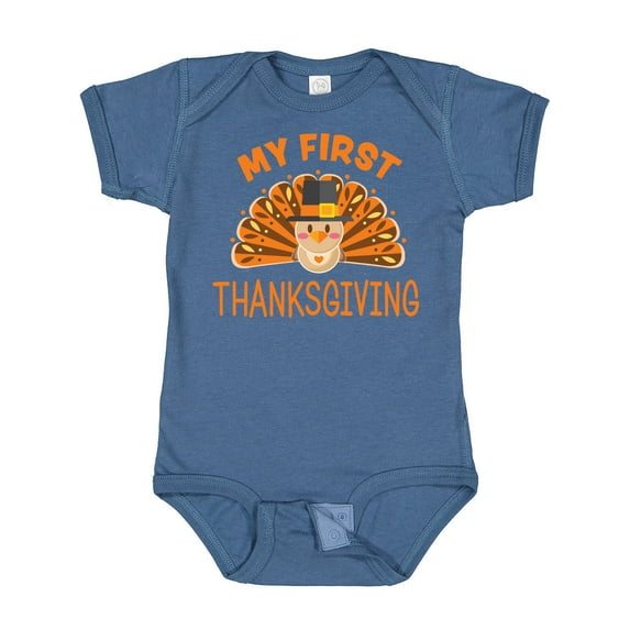 Inktastic Cute Turkey My 1st Thanksgiving Boys or Girls Baby Bodysuit