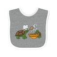 thumbnail image 1 of Inktastic Cute Turtle Chefs Making Soup Boys or Girls Baby Bib, 1 of 4