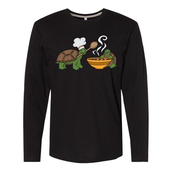 Inktastic Cute Turtle Chefs Making Soup Long Sleeve T-Shirt