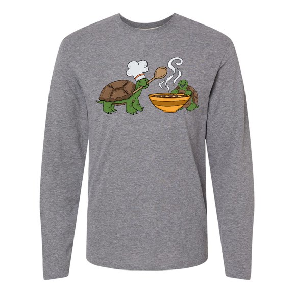 Inktastic Cute Turtle Chefs Making Soup Long Sleeve T-Shirt