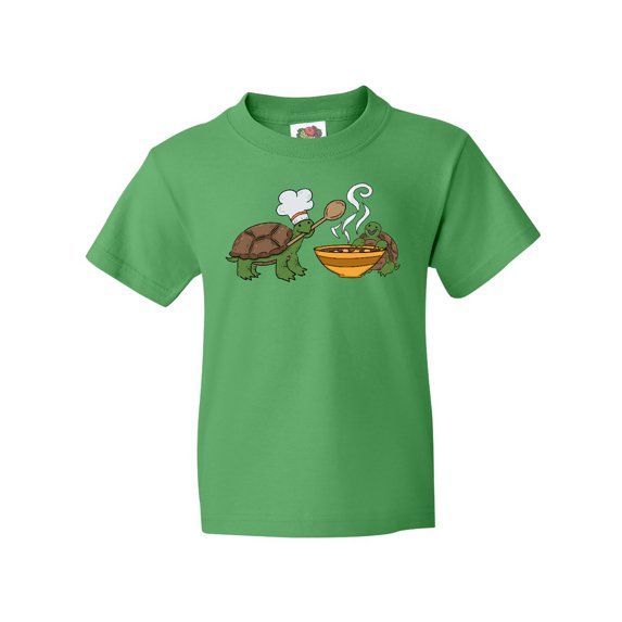 Inktastic Cute Turtle Chefs Making Soup Youth T-Shirt