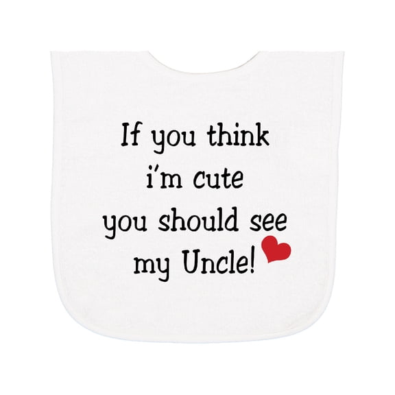 Inktastic Cute Uncle Baby Terry Cloth Bib
